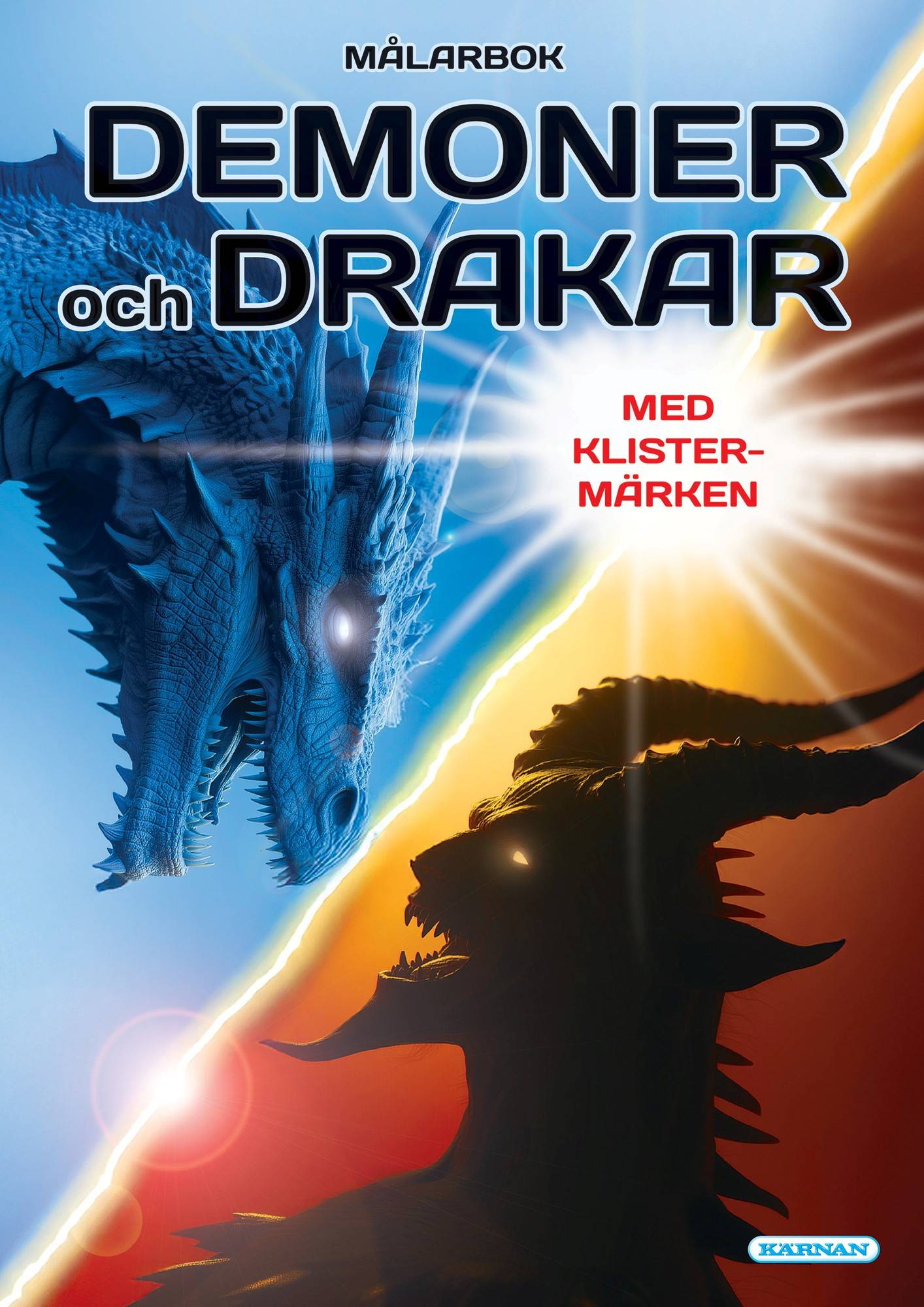 Målarbok Demoner och Drakar med klistermärken