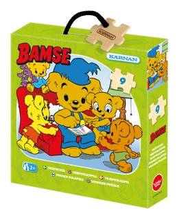 Pussel - Ask 9 bitar Bamse läser