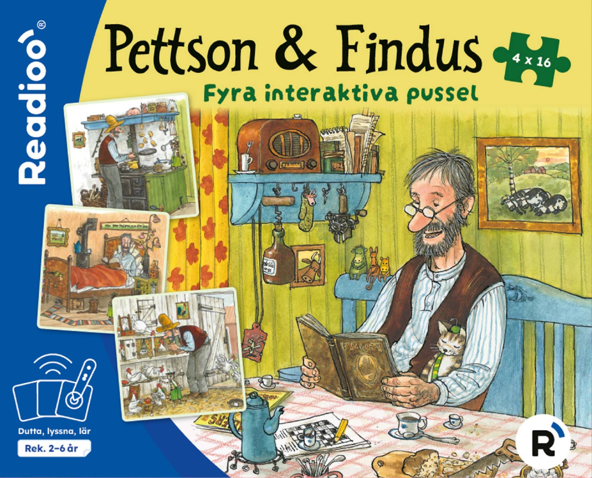 Pettson & Findus. Fyra interaktiva pussel