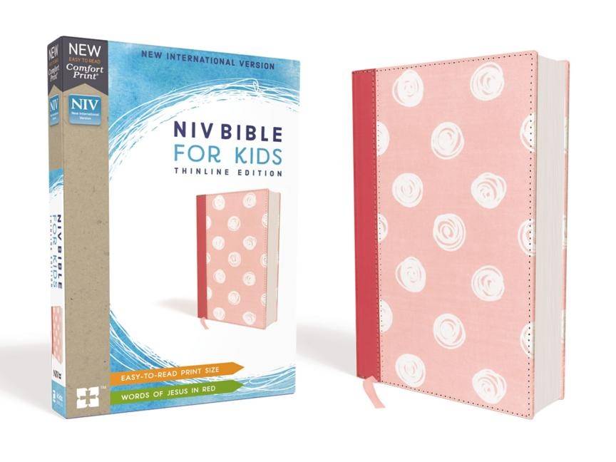 Niv bible for kids, cloth over board, pink, red letter edition, comfort pri