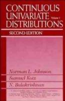 Continuous Univariate Distributions, Volume 2, 2nd Edition
