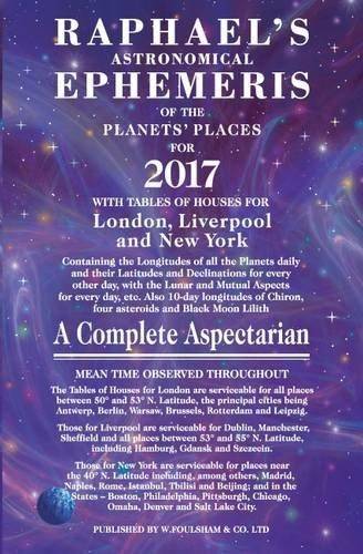 Raphaels astronomical ephemeris of the planets places