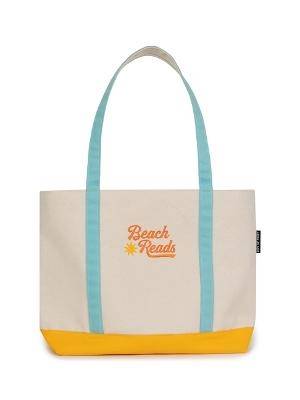 Beach Reads Zippered Boat Tote