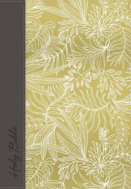 Nkjv, ultraslim reference bible, cloth over board, yellow/gray, red letter