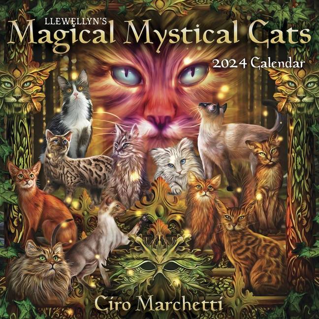 Llewellyn's 2024 Magical Mystical Cats Calendar