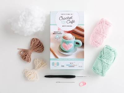 Crochet Café Amigurumi Kit Hot Cocoa: Everything You Need Is Included: 100%-Cotton Yarn, Crochet Hook, Stitch Marker, Tapestry Needle, Fiberfill, Step-by-Step Leaflet, and Exclusive Instruction Videos