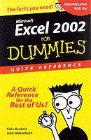 Excel 2002 For Dummies Quick Reference