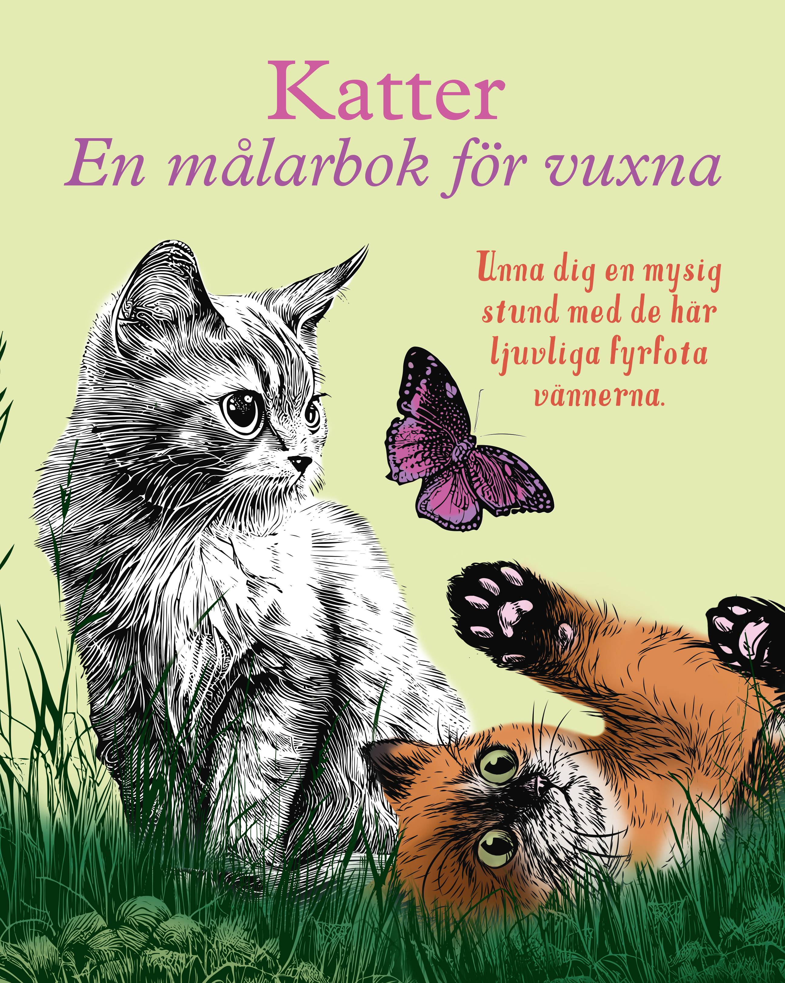 Katter - En målarbok för vuxna