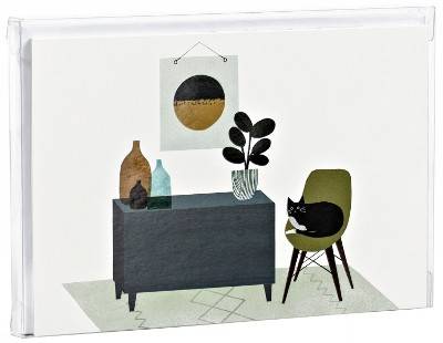 Olives House (Tuxedo Cat) Big Notecard Set