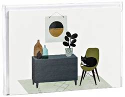 Olives House (Tuxedo Cat) Big Notecard Set