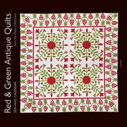2024 Wall Calendar Red  Green Antique Quilts From The Poos Collection