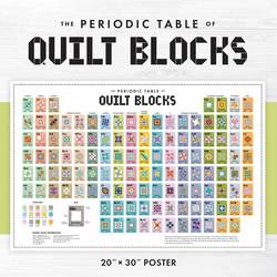 Periodic Table Of Quilt Blocks Poster : 20 x 30