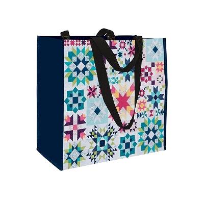 Barn Star Sampler Eco Tote: Reusable Grocery and Shopping Bag Lightweight Folding Gift Tote Bag