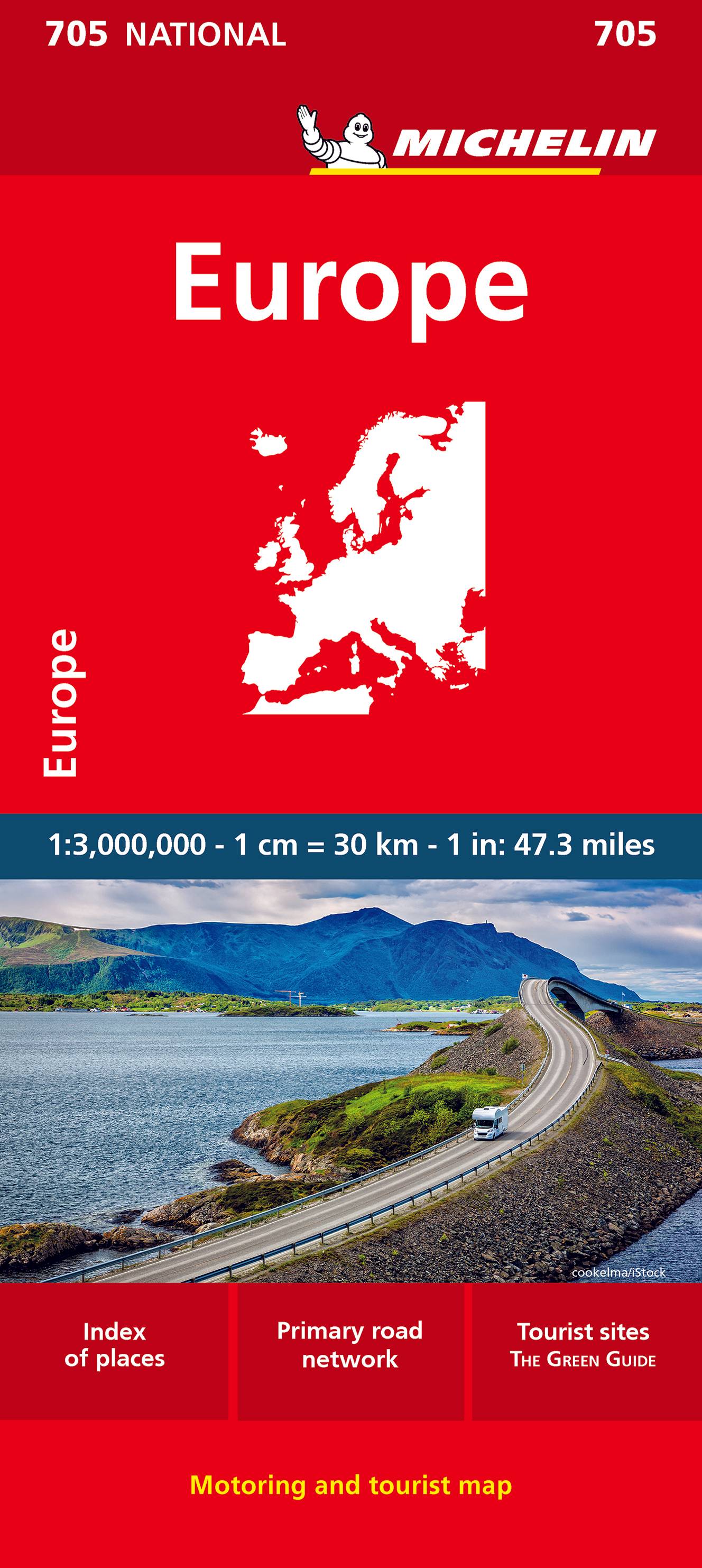 Europa Michelin 1:3milj, national map 705