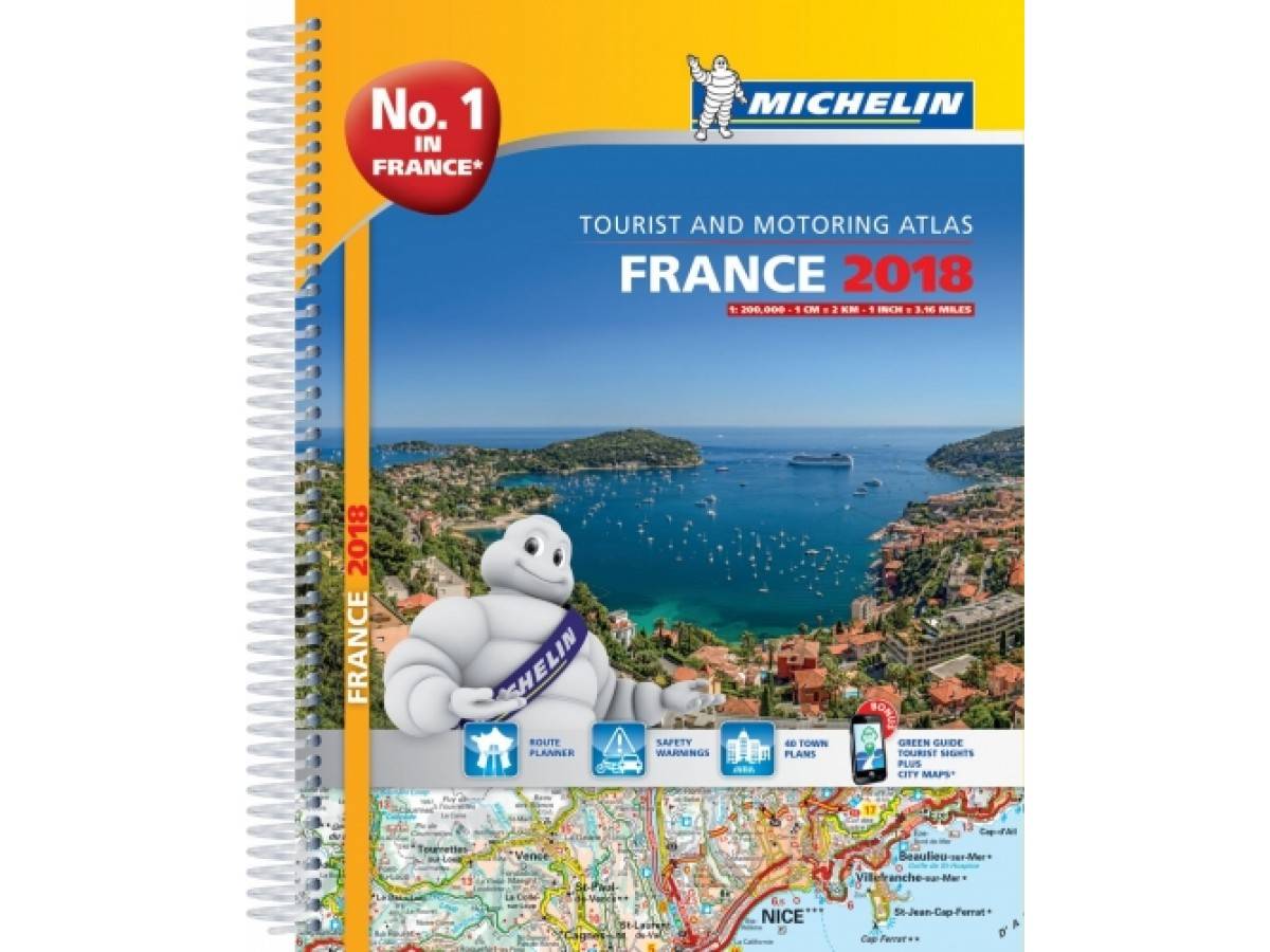 France 2018 - tourist & motoring atlas a4-spiral