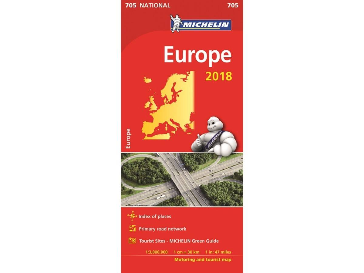 Europa 2018 Michelin 705 Karta