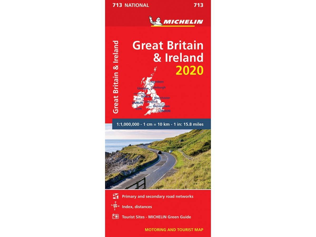 Storbritannien 2020 Michelin 713 Karta