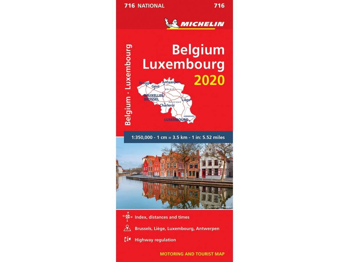 Belgien Luxemburg 2020 Michelin 716 Karta