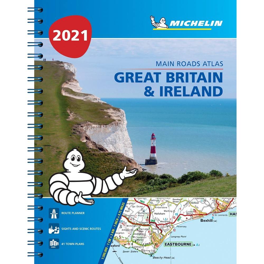Great Britain & Ireland 2021 - Mains Roads Atlas (A4-Spiral) - Tourist & Mo