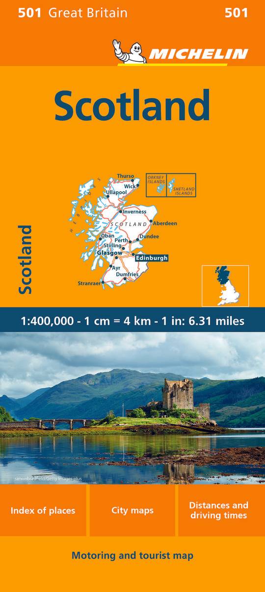 Skottland Michelin 1:400 000