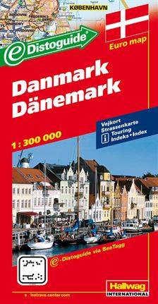 Danmark Distoguide Hallwag karta : 1:400000