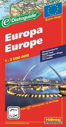 Europa Distoguide Hallwag karta : 1:3,6milj