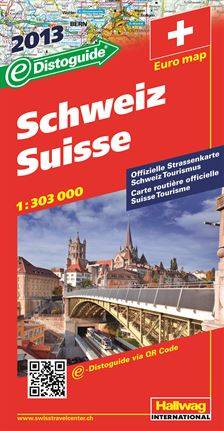 Schweiz Distoguide Hallwag karta : 1:303000