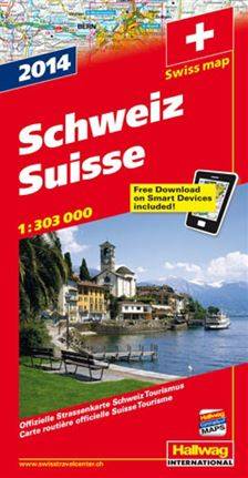 Schweiz Distoguide 2014 Hallwag karta : 1:303000