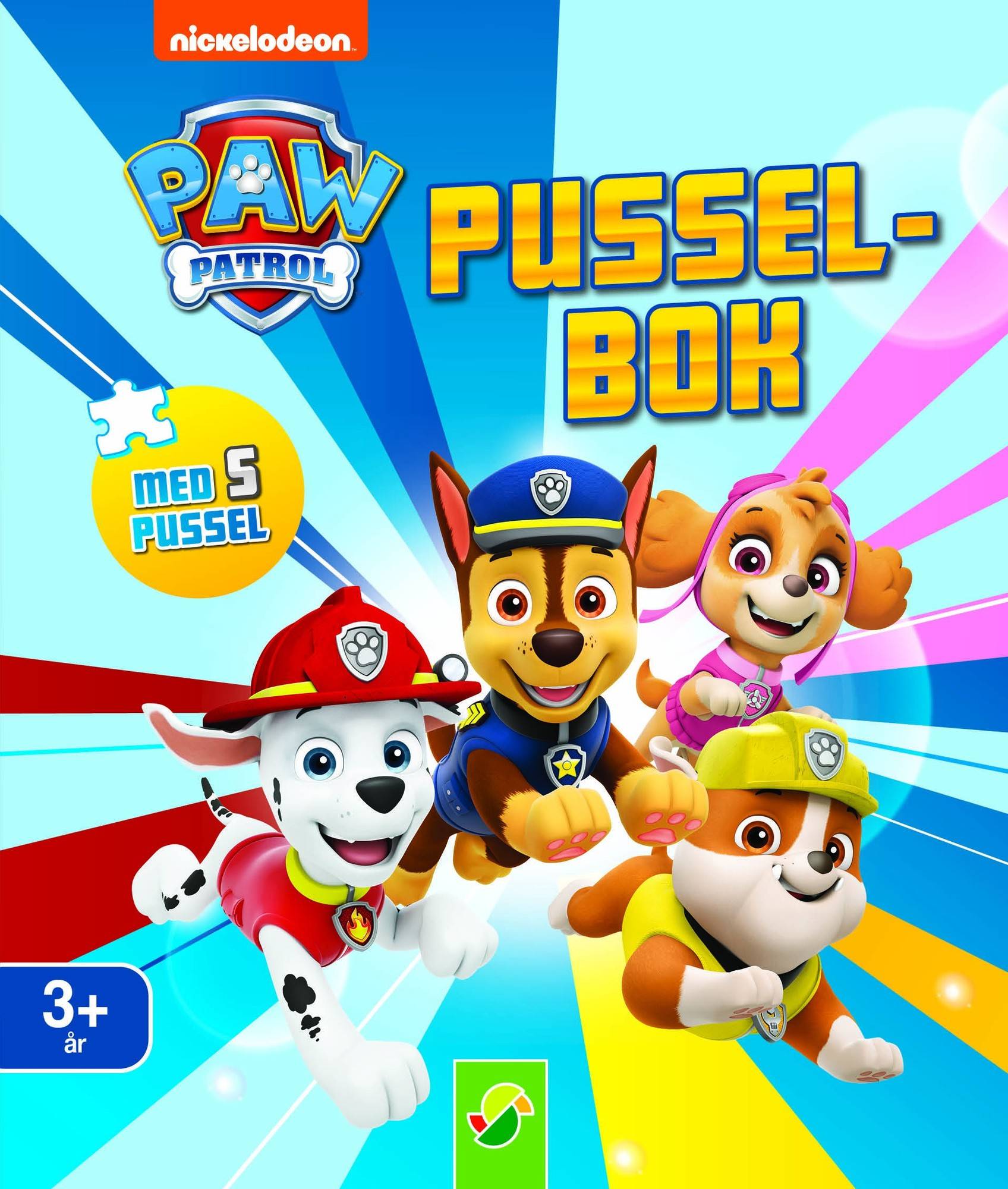 Pusselbok Paw Patrol - 5 pussel