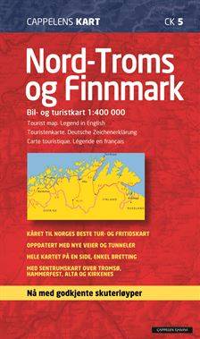 Nord Troms og Finnmark Cappelen Norge CK5 karta : 1:400000