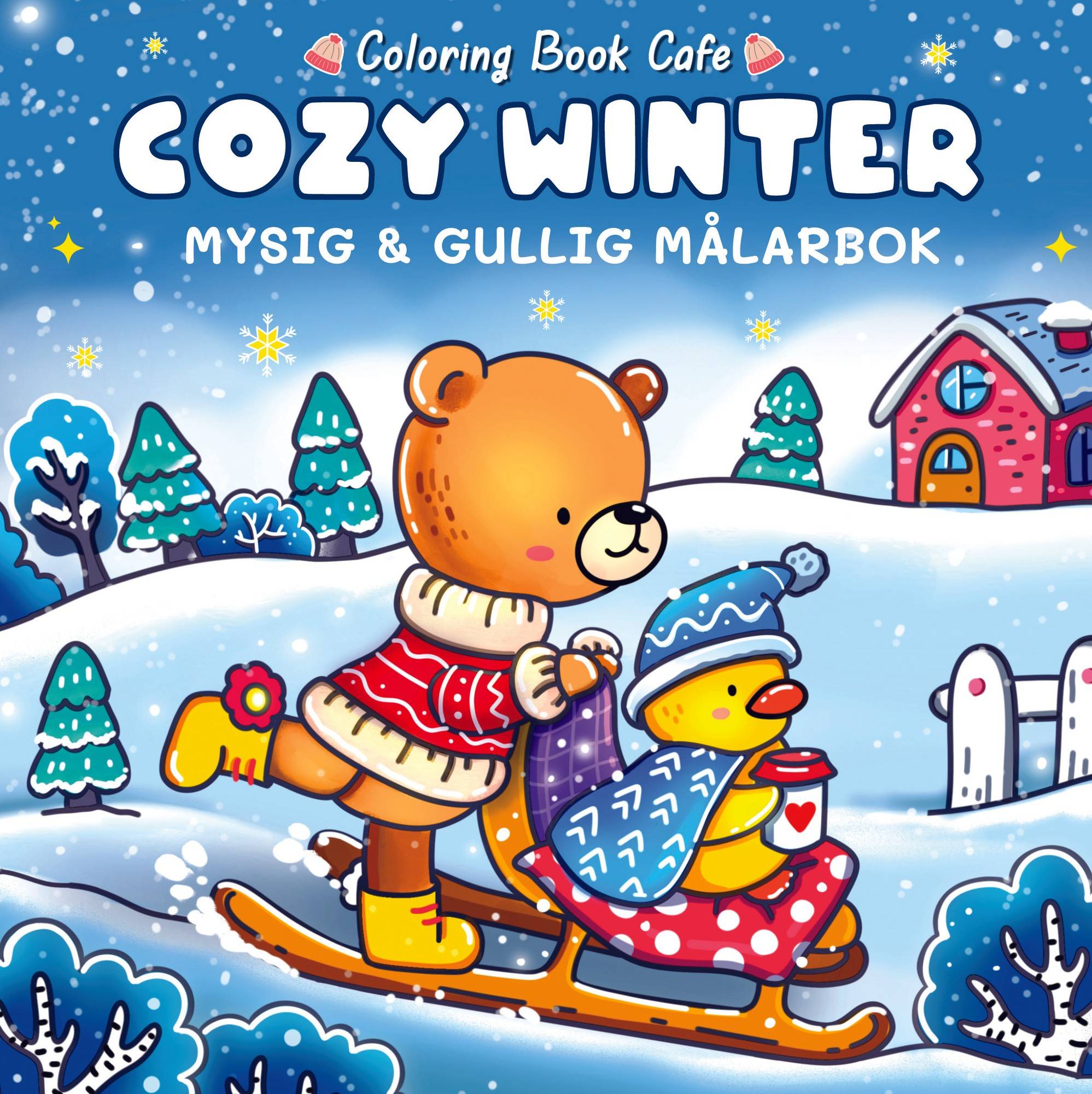 Cozy Winter. Mysig och gullig Cozy Coloring målarbok från Coloring Book Cafe
