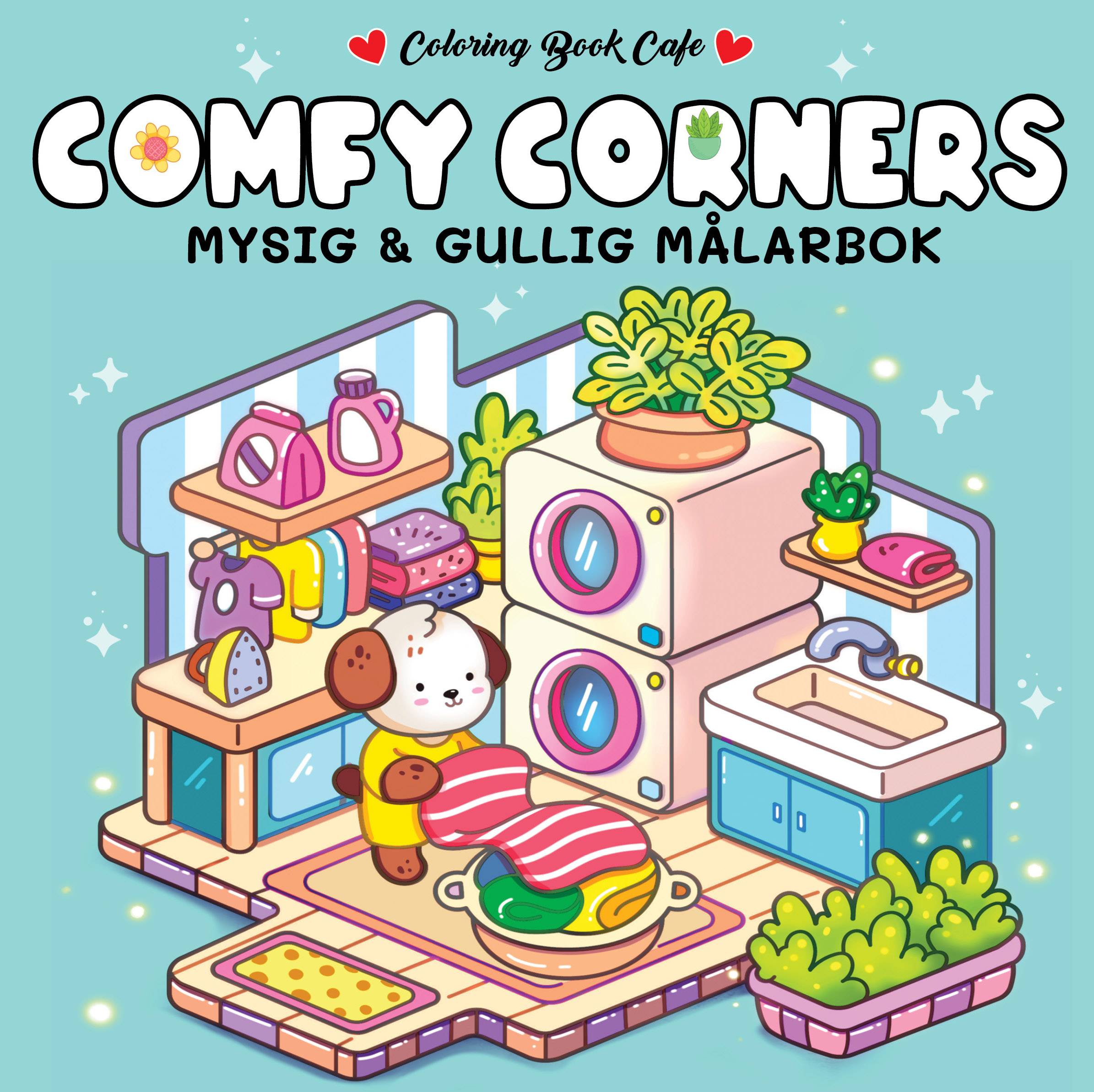Comfy Corners : Mysig och gullig Cozy Coloring målarbok från Coloring Book Cafe