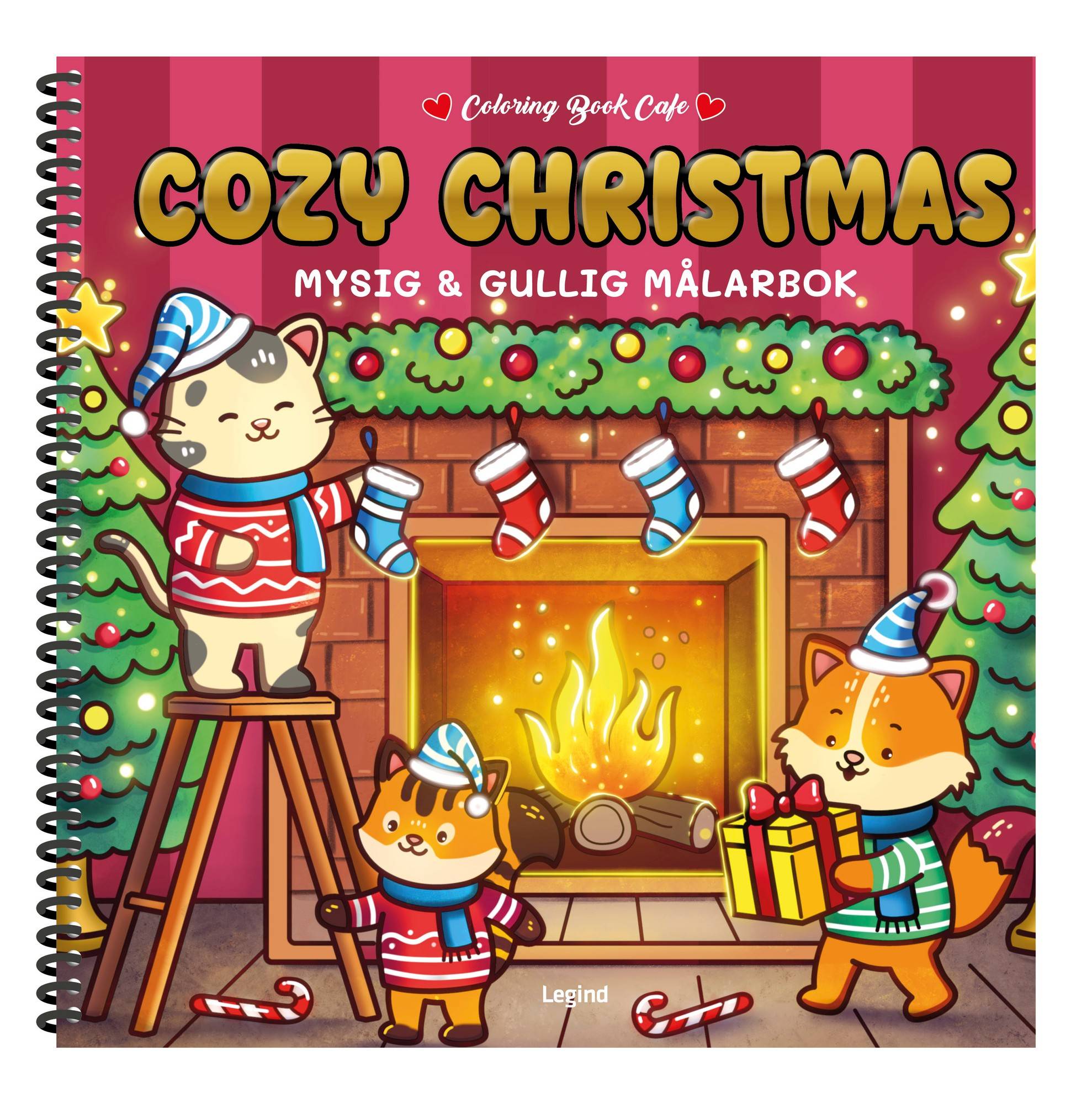 Cozy Christmas Deluxe. Lyxig Cozy Coloring målarbok från Coloring Book Cafe