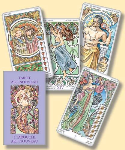 Art nouveau tarot minature