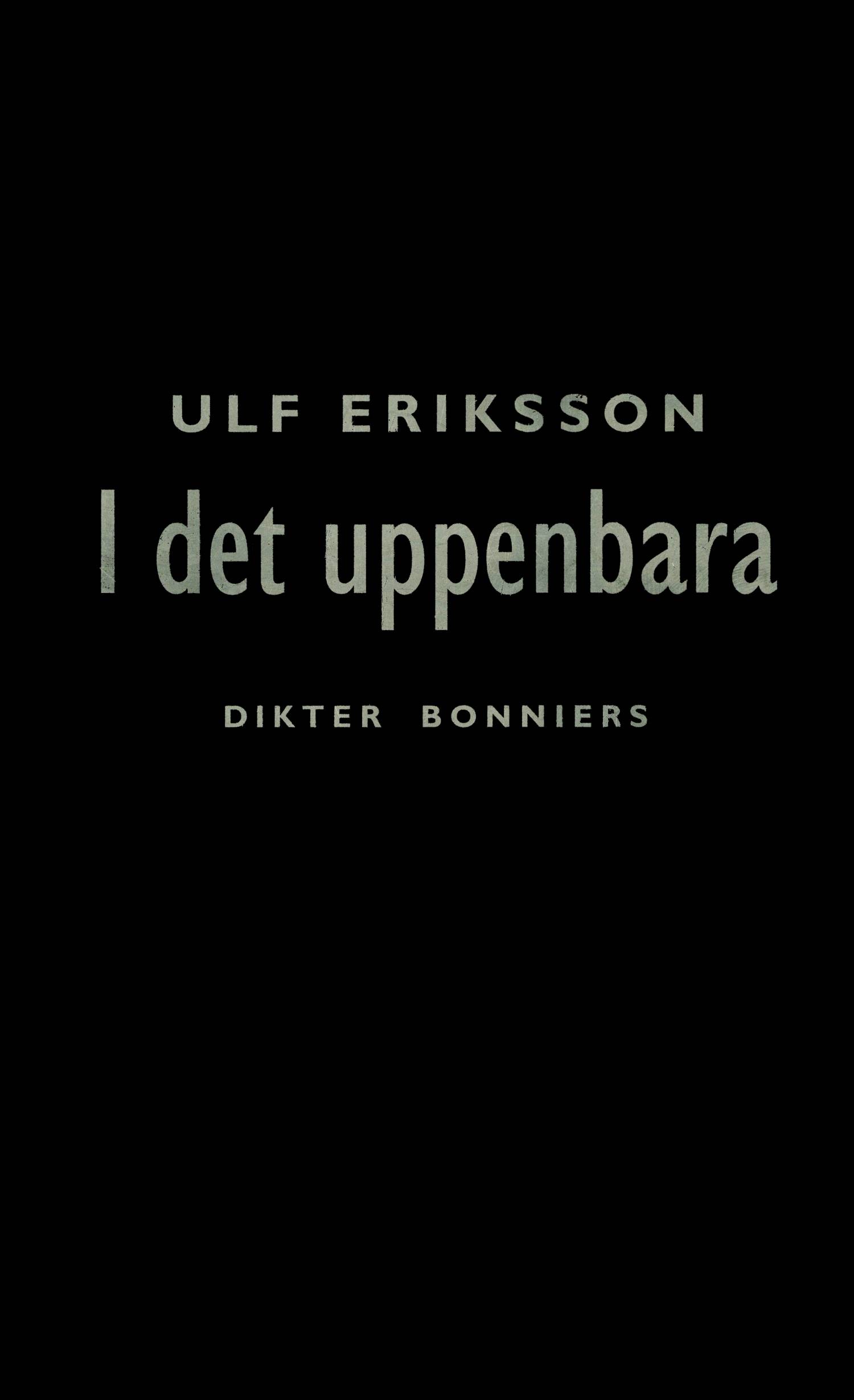 I det uppenbara : dikter