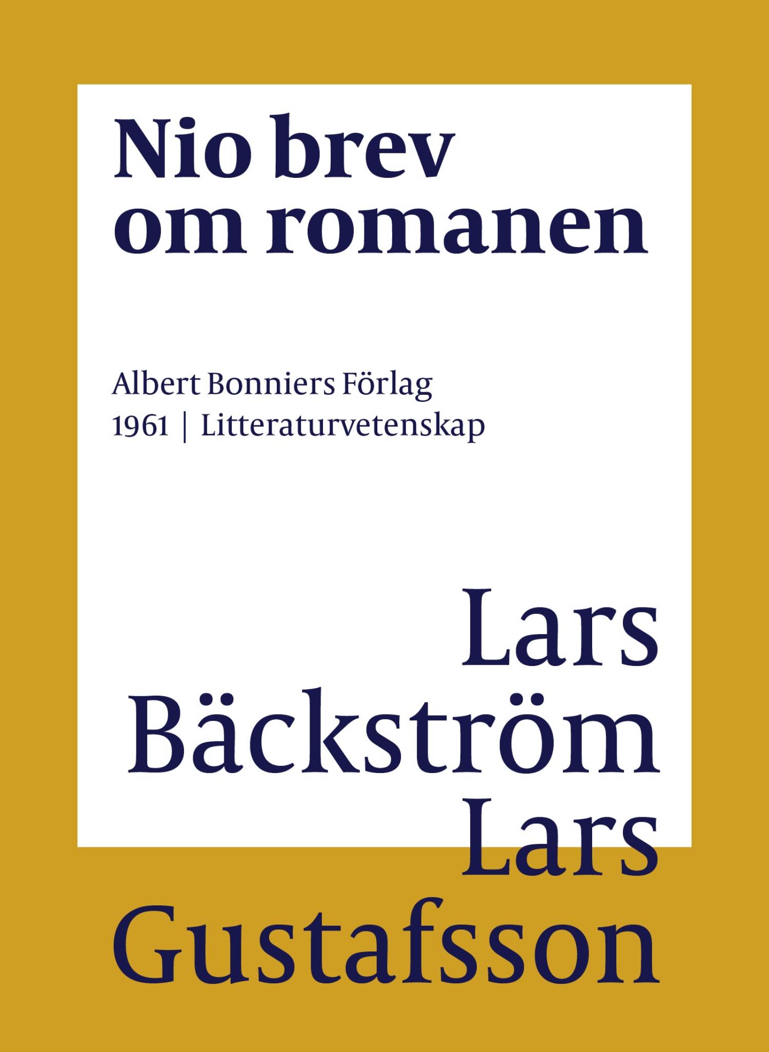 Nio brev om romanen