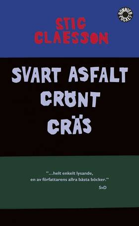 Svart asfalt grönt gräs