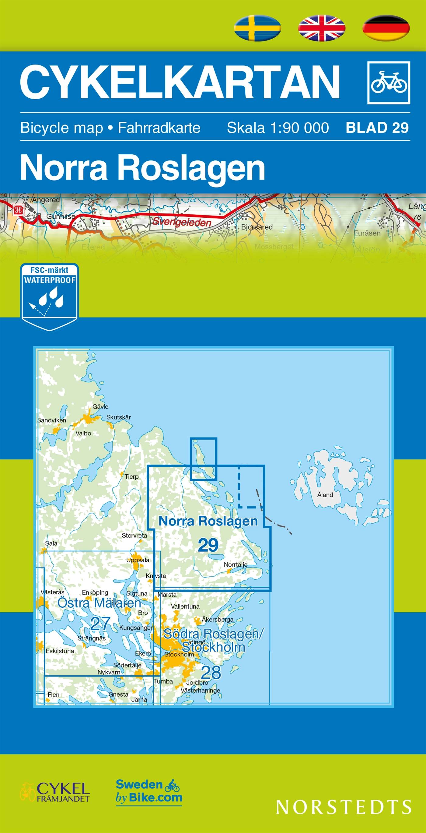 Cykelkartan Blad 29 Norra Roslagen : 1:90000