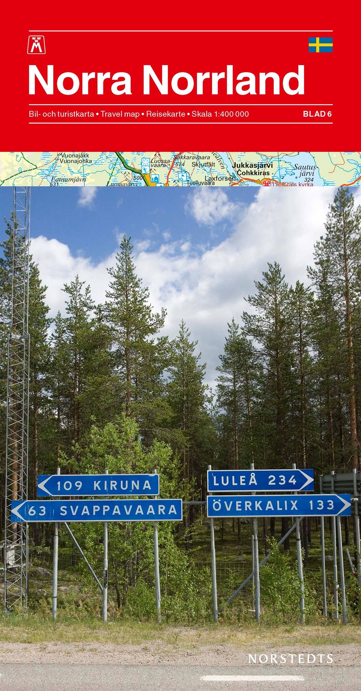 Norra Norrland Bil & Turistkarta Nr 6 : 1:400000