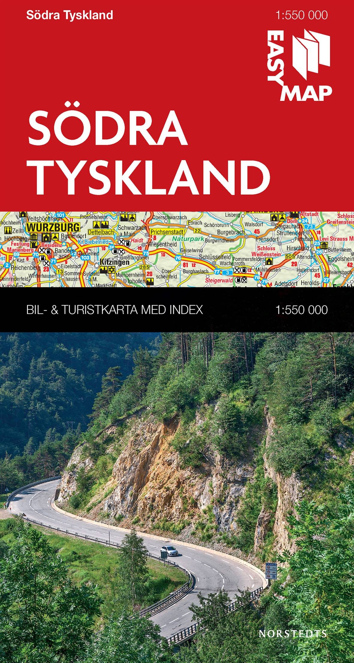 Södra Tyskland EasyMap : 1:550000