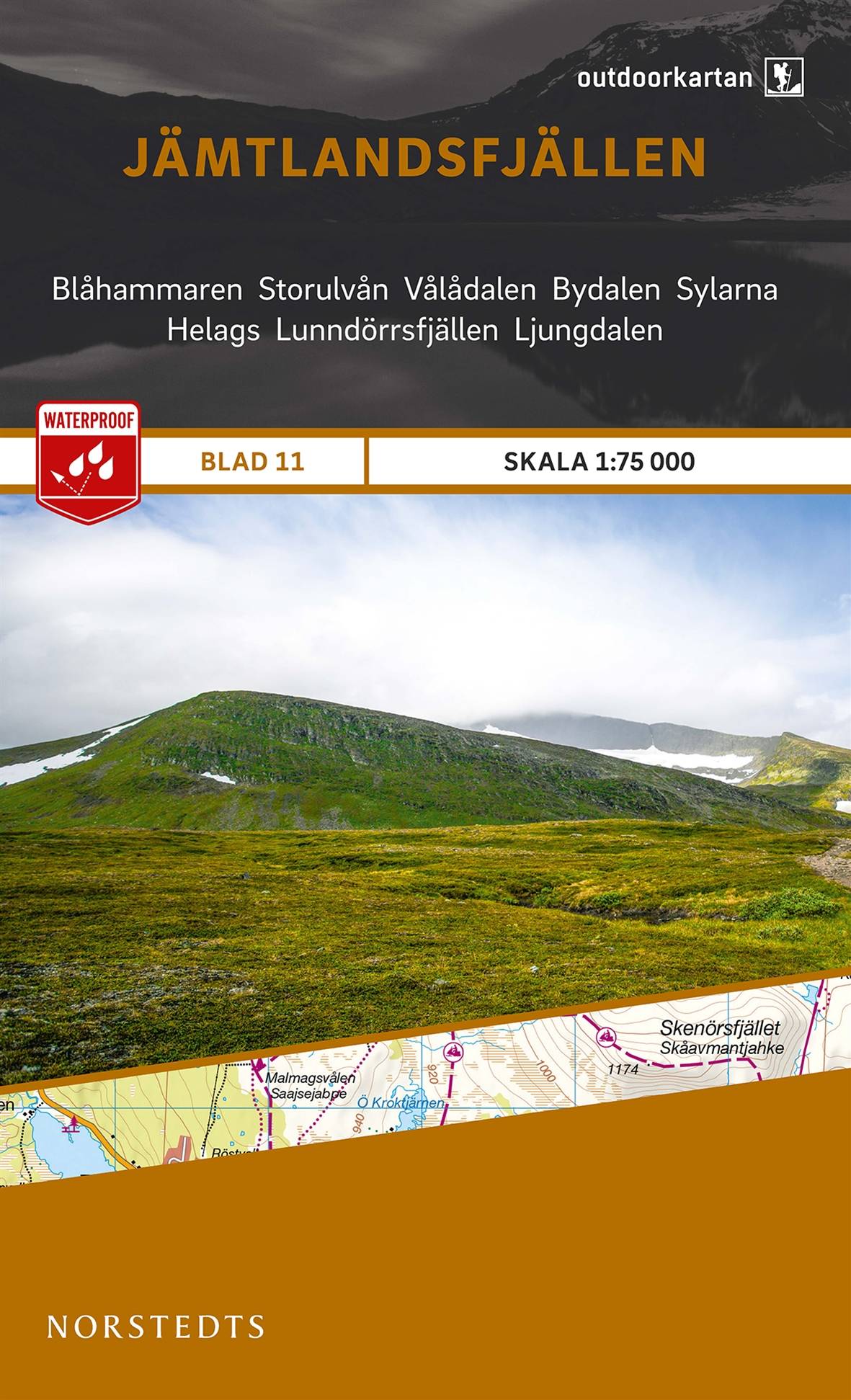 Outdoorkartan Jämtlandsfjällen : Blad 11 skala 1:75000