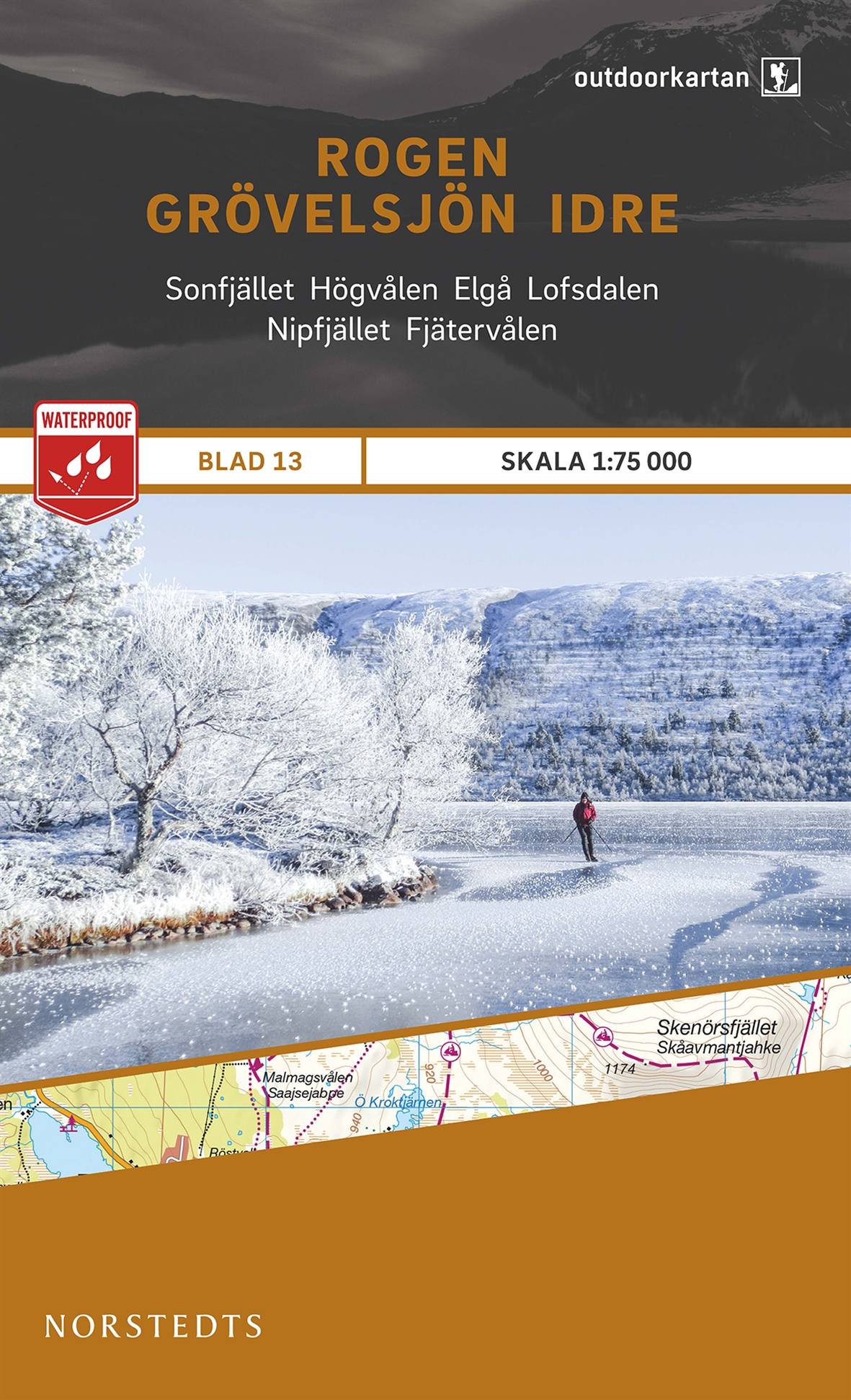 Outdoorkartan Rogen Grövelsjön Idre : Blad 13 skala 1:75000