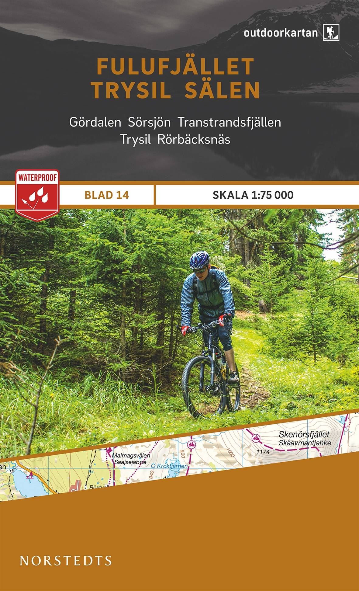 Outdoorkartan Fulufjället Trysil Sälen : Blad 14 skala 1:75000