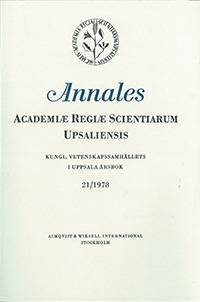Kungl. Vetenskapssamhällets i Uppsala årsbok 21/1978