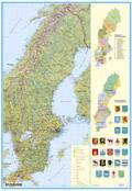 Sverige Karta för skensystem