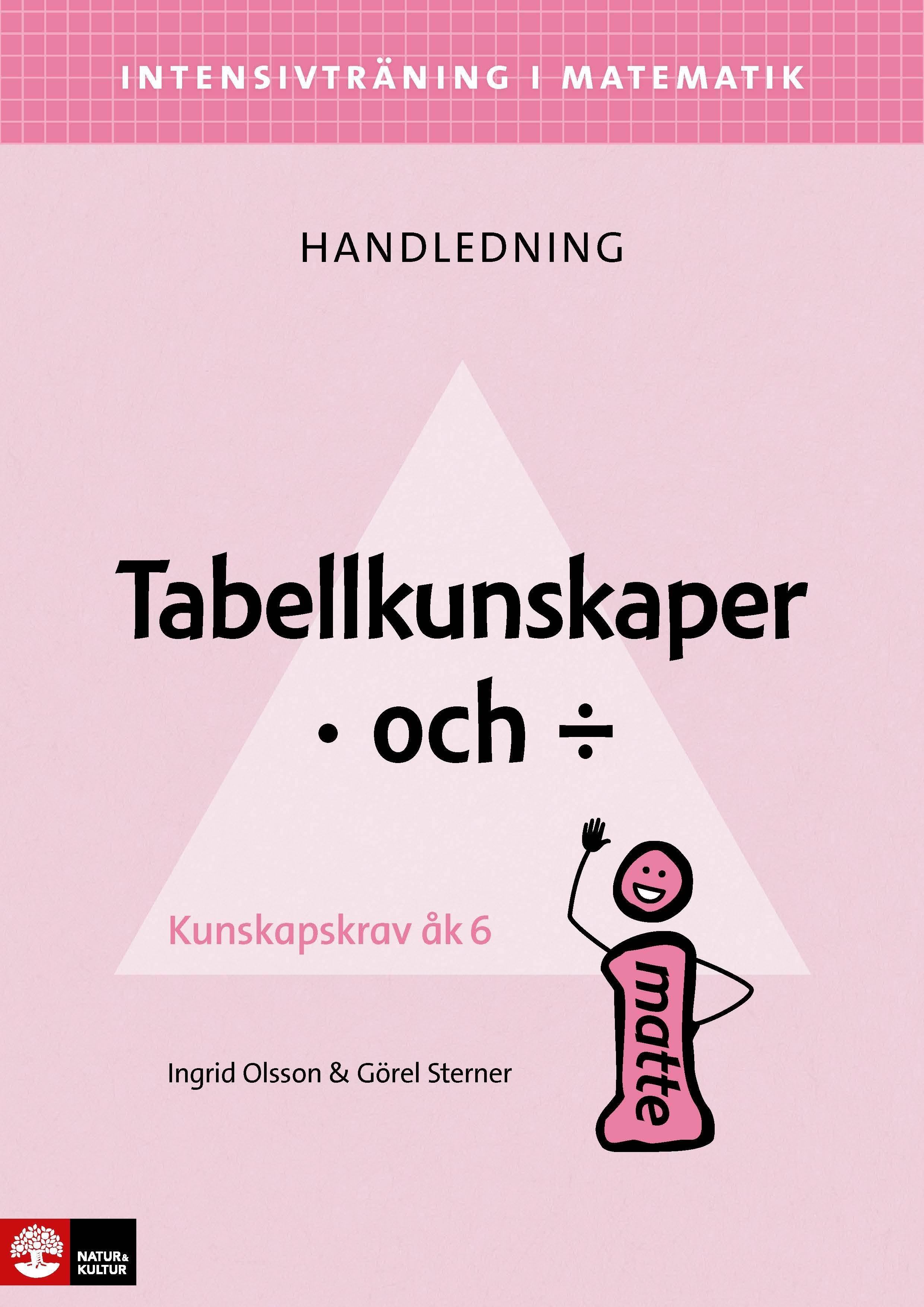 Intensivträning i ma 4-6 Tabellkunskaper multiplikation och division Lhl