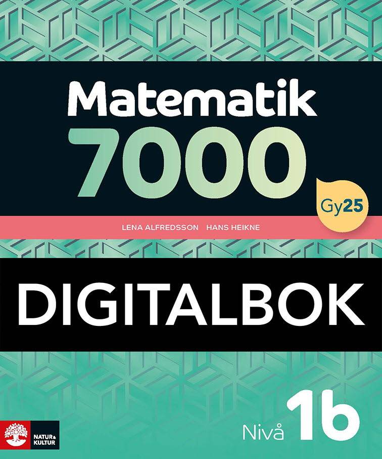 Matematik 7000 nivå 1b Digitalbok