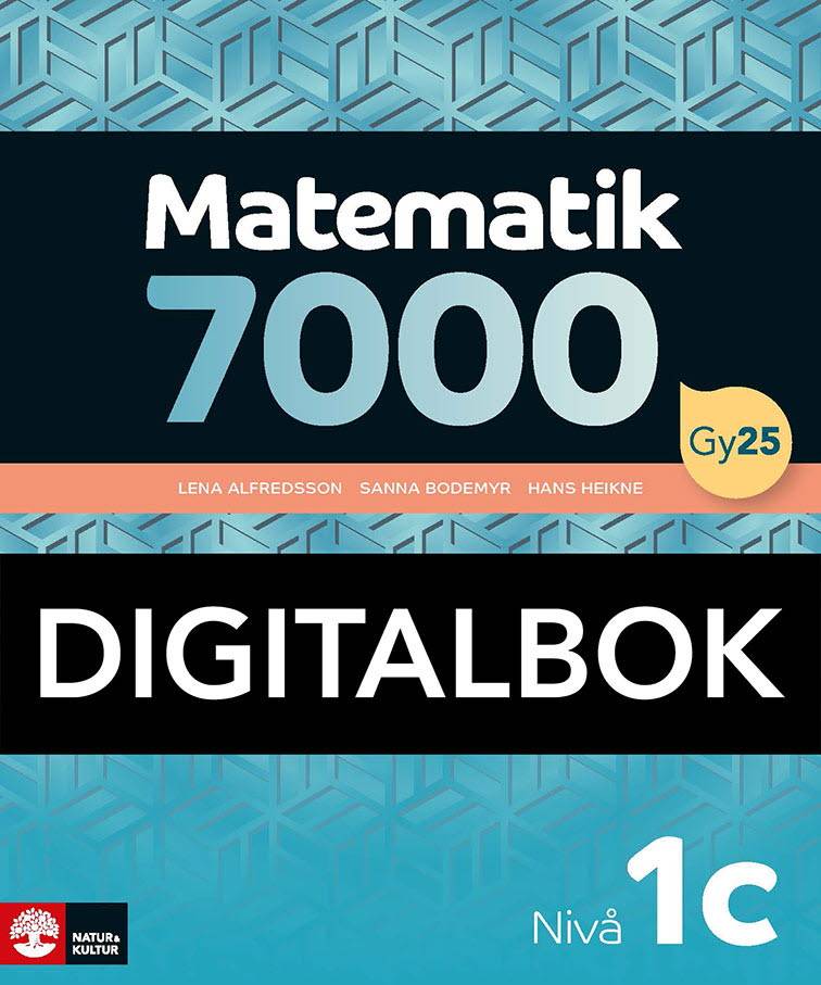 Matematik 7000 nivå 1c Digitalbok