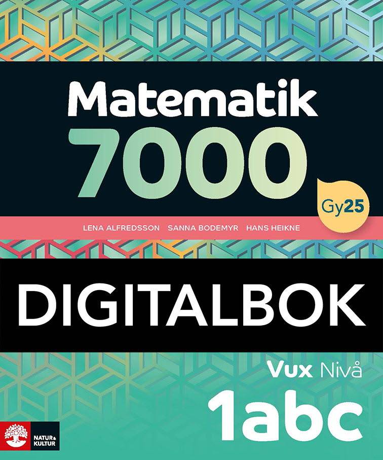 Matematik 7000 nivå 1abc Vux Digitalbok