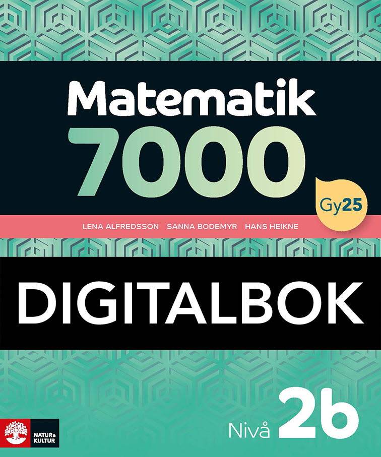 Matematik 7000 nivå 2b Digitalbok